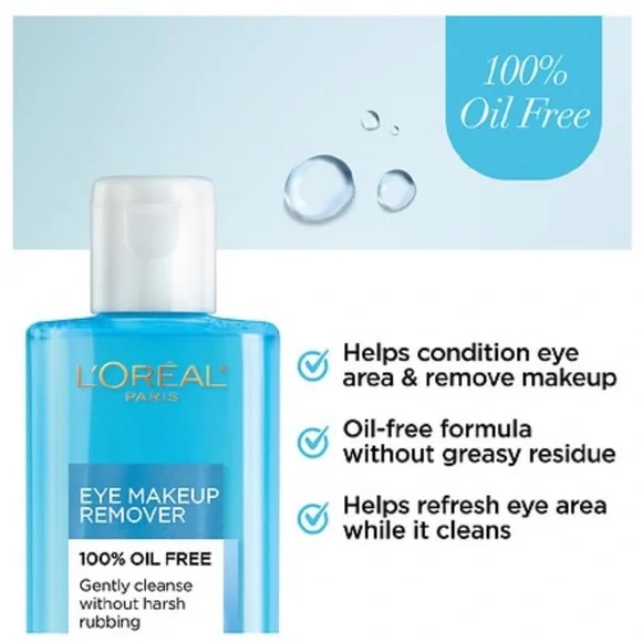 L'Oreal Paris Dermo-Expertise eye makeup remover 4Fl oz 100%Oil free facial new - Picture 7 of 7